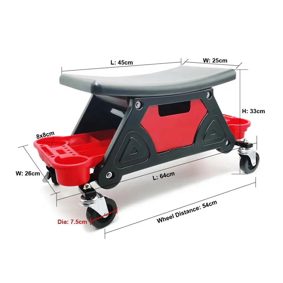 Rolling Creeper Seat Valeting Stool - Main Image