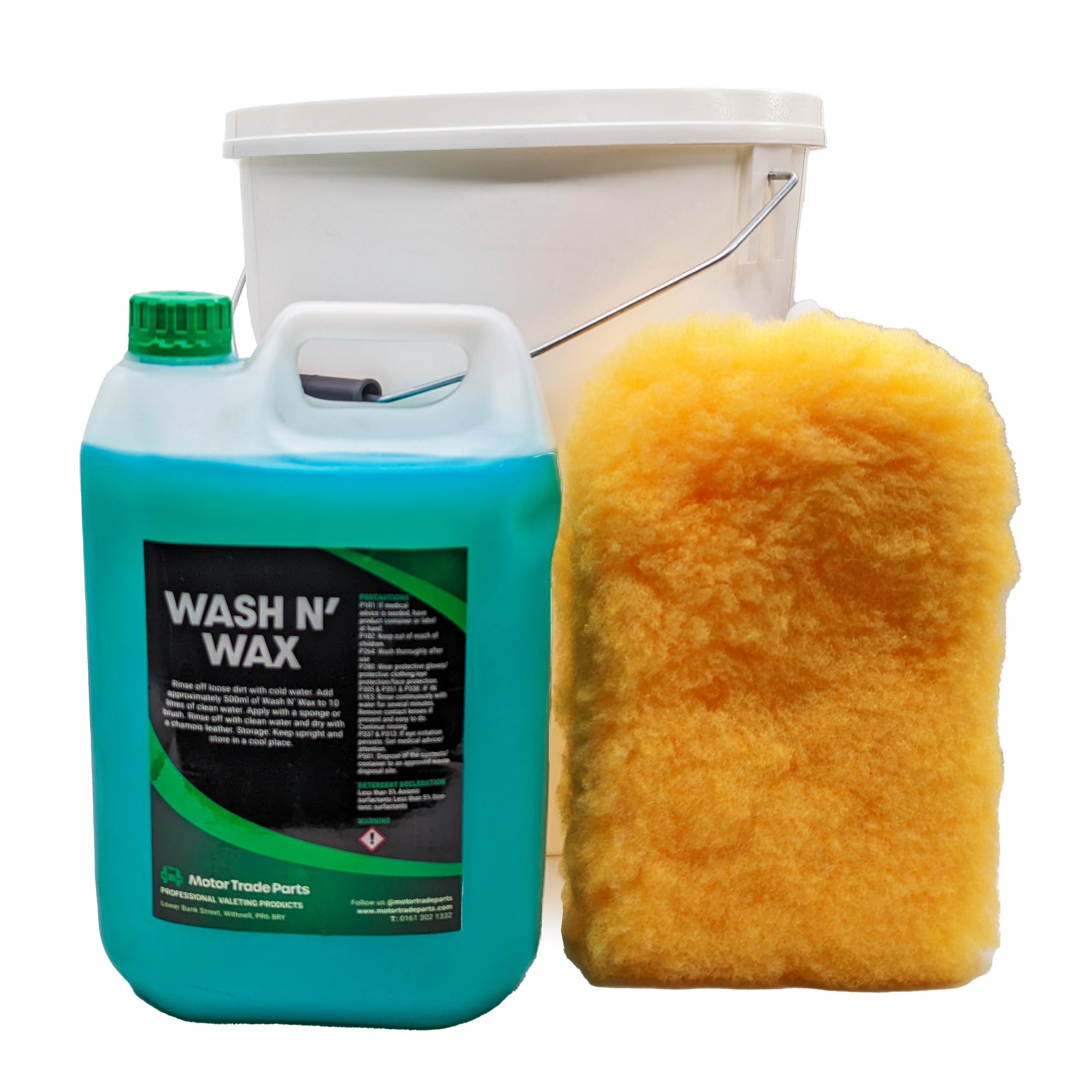 20L Car Wash Bucket and Grit Guard Set with Wash Mitt