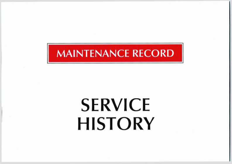 Example Personalised Service History Books With your LOGO printed