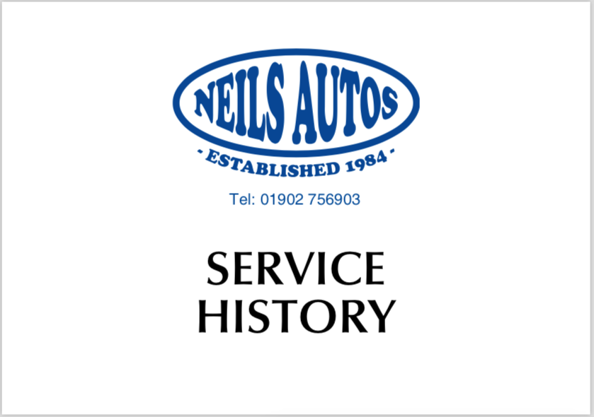 Example of a Personalised Car Service History Book