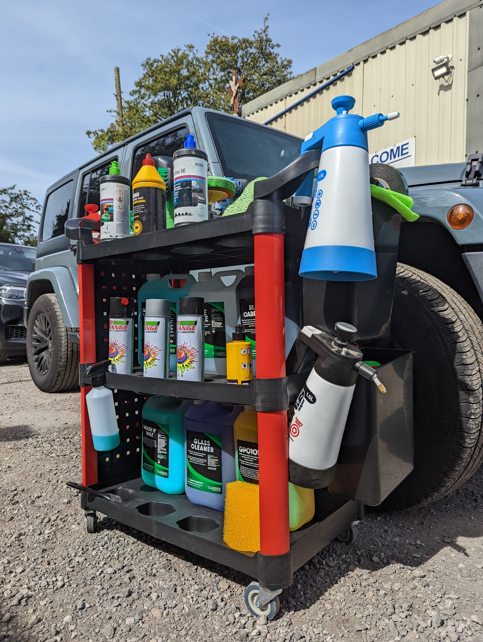 Car Valeting Detailing Trolley