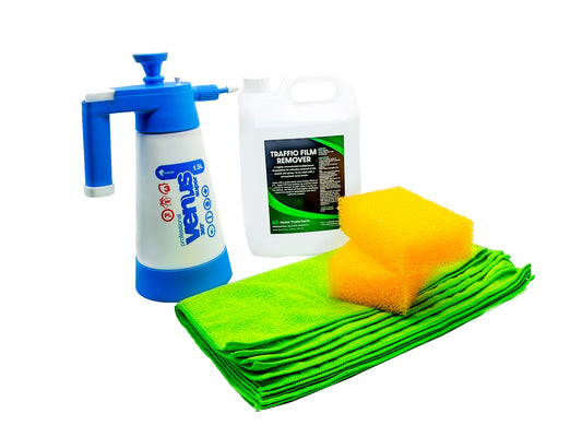 TFR Cleaner Kit including spray bottle, microfibre cloths and sponge