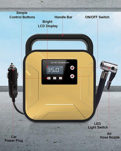 Digital Car Air Compressor - Tyre Inflator