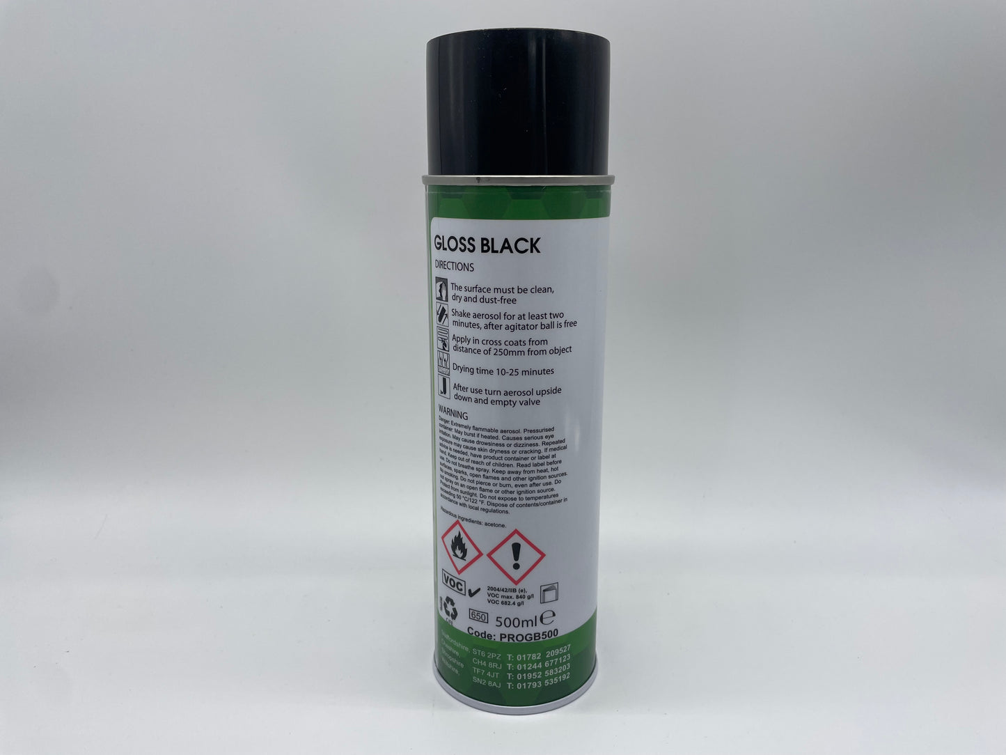 Black Gloss Spray Paint 500ml