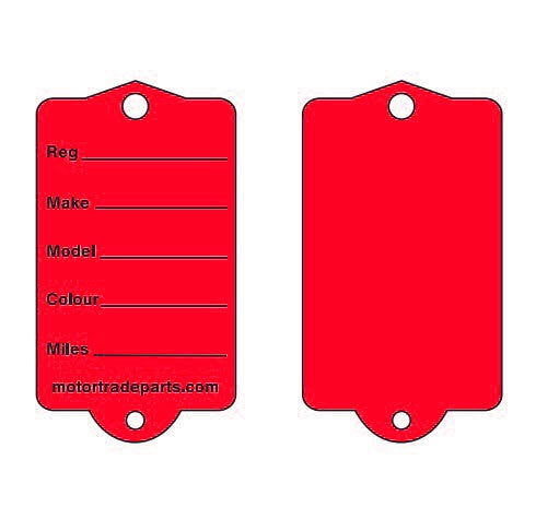 Car Key Tags Red