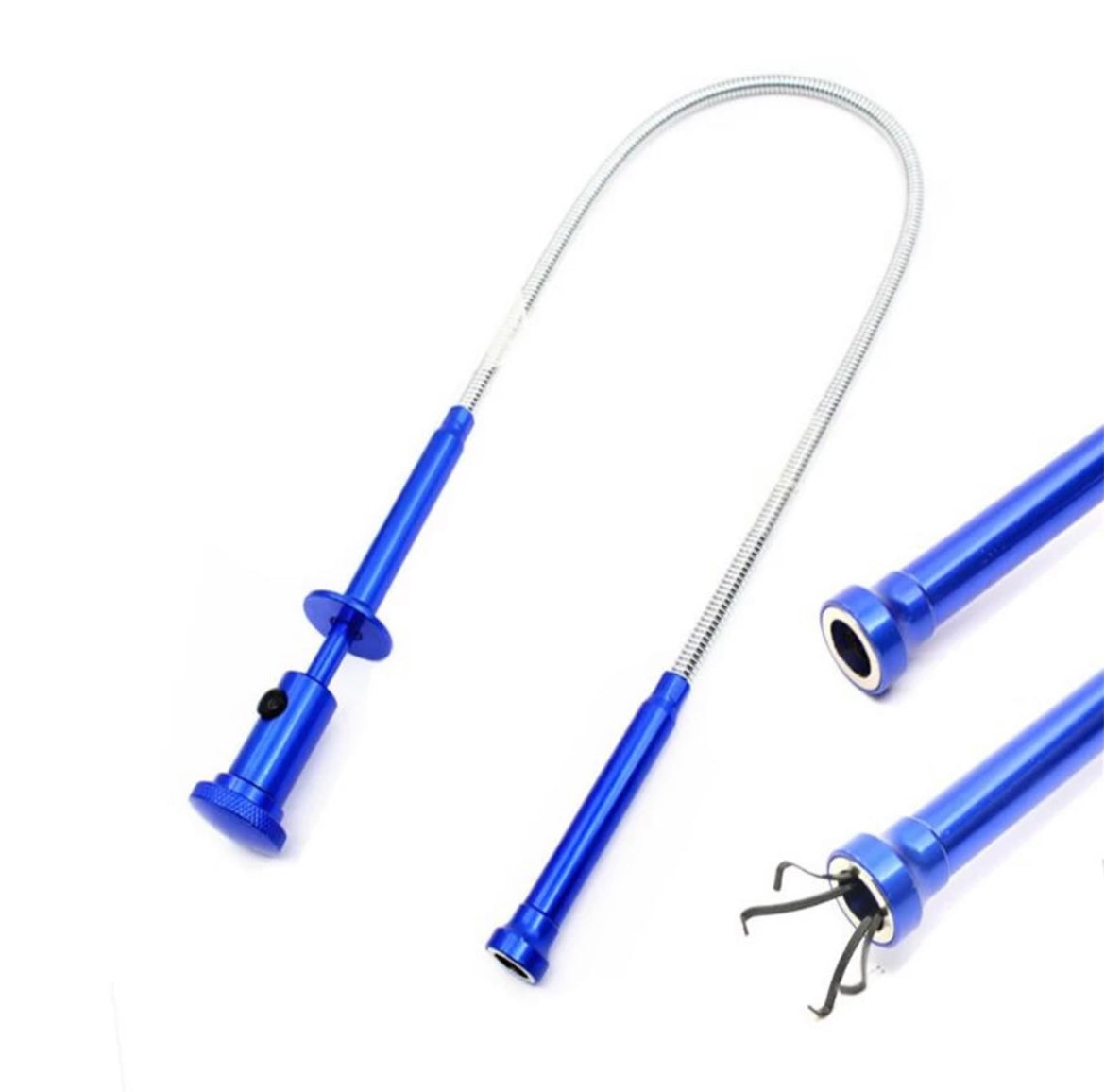 Magnetic Pickup Tool, Magnetic Lifting Handle, Heavy-Duty Iron Build, Quick Release Grip, Nail Screw Collector For Garage Workshop Use, Random Color 6.1x4.72 Inches 750g