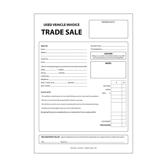 Trade Invoice Pad