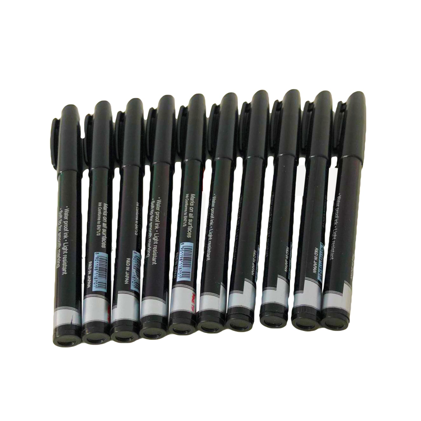 Permanent Marker Pens Black - Bullet Tip - High Quality Fine Waterproof Markers - Foto 8