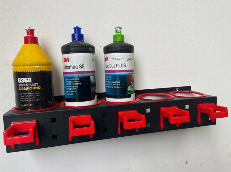 Spray Bottle Holder mounted on wall