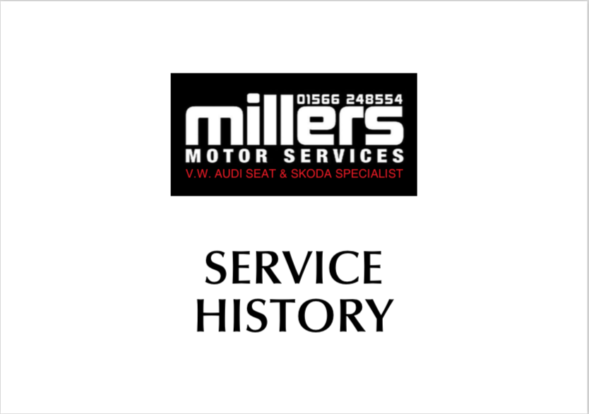 Example of a Personalised Car Service History Book