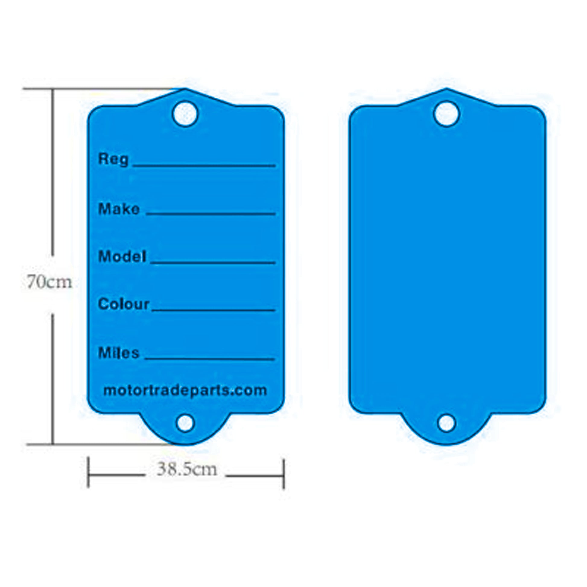 Blue Car Key Tags