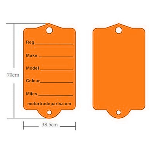 Car Key Tags - Orange